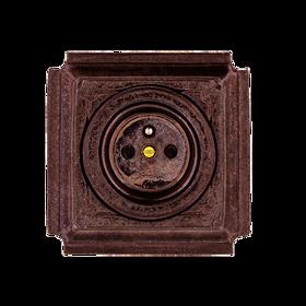 Retro porcelánová zásuvka v kovovém vzhledu