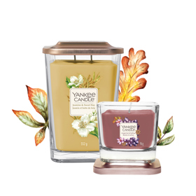 Elevation Collection pozvedá styl interiérového vonění na vyšší úroveň a představuje unikátní víčko, které lze použít jako podstavec pro svíčku pro ještě elegantnější vzhled
a funkční ochranu nábytku.