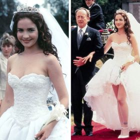 V seriálu Divoký anděl se Milagros (Natalia Oreiro, 1998–1999) rozhodla vzít na svatbu rebelské šaty, které zcela odrážely její vzpurnou povahu. Vpředu krátké a vzadu dlouhé šaty působily extravagantně, přesto velmi romanticky.
