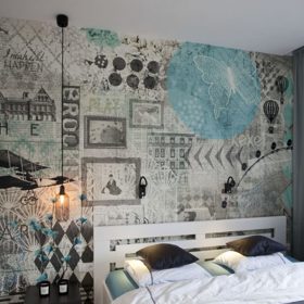 Ložnice pro mladou zaměstnanou singl ženu, která toužila po elegantním a optimisticky laděném interiéru.