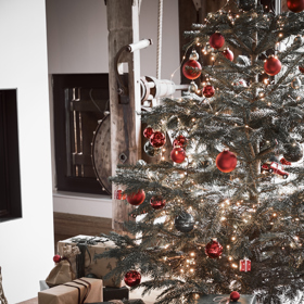 
Zpátky k jednoduchosti. Prostý stromek s několika krásnými koulemi, to doporučuje letošní trend.