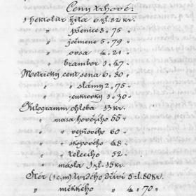 Jaké byly ceny v době, kdy hospodařila Božena Němcová?