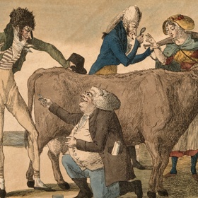 Doktor Jenner se rozhodl vyrobit vakcínu z kravských neštovic.