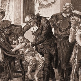 Doktor Edward Jenner svůj úspěšný objev šířil dál, nejen mezi lékaři.