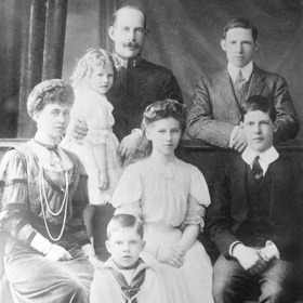 Sofie Pruská a její rodina – manžel a děti.