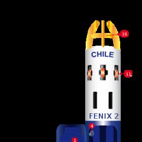 Schéma záchranné kapsle Fénix.