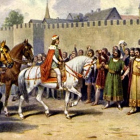 Král Václav II. vjíždí do Prahy. Ani tady se ale nezbavil svých psychických problémů a traumat. 