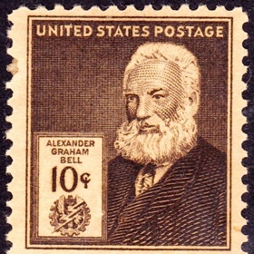 V roce 1940 se Alexander Graham Bell objevil i na poštovní známce.