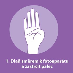 Nejdříve směrem k fotoaparátu, kameře nebo prostě kdekoliv, kde potřebujete upozornit na svoji tíživou situaci, nastavíte dlaň a "vložíte" do ní palec.