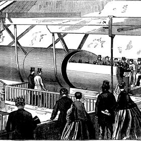 Američané věřili, že stejně jako korespondence budou potrubím cestovat i lidé.