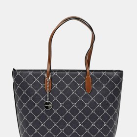 Tmavě modrý vzorovaný shopper Tamaris, 1183 Kč