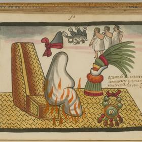 Kremace aztéckého vládce Ahuitzotla.