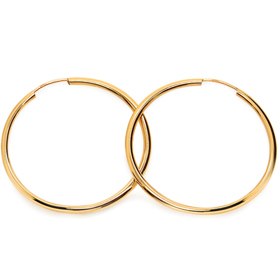 Zlaté kruhové náušnice 3 cm, 1990 Kč