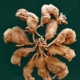 Viděli jste už někdy takový věnec z krys? Říká se mu Krysí král. Je něco takového možné?