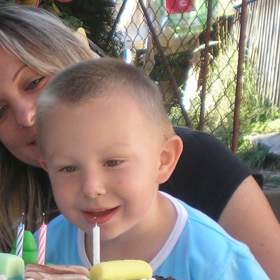 Adámkova oslava 3. narozenin s maminkou.