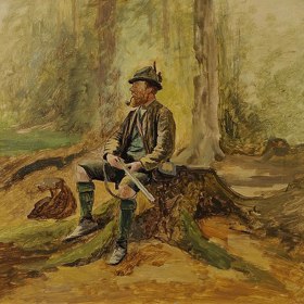 Lidé se na vesnicích nepřevlékali pouze za svaté, ale také na sebe brávali kostýmy myslivců...