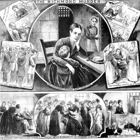 Soudní proces s Kate Webster se stal hotovou senzací. Mezi diváky byl i švédský korunní princ Gustav.