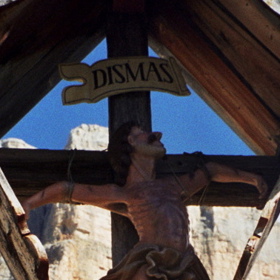 Dismas na kříži uznal, že jej za jeho činy stihl spravedlivý trest. 