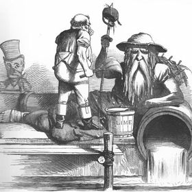 Aby se zmírnil nesnesitelný smrad, naházely se do koryta Temže tuny vápna.