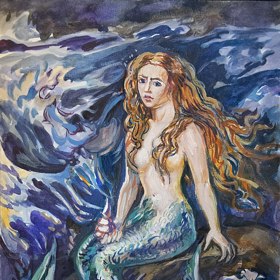 Malá mořská víla se na konci pohádky neproměnila v člověka.