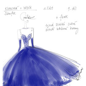 Návrh šatů Martiny Viktorie Kopecké pro slowfox v 9. díle StarDance.
