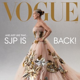Sarah Jessica Parker na obálce časopisu Vogue v honosných šatech z dílny italské módní značky Dolce&Gabbana. 