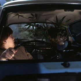 Harrymu podá pomocnou ruku Ron Weasley (Rupert Grint), ovšem dopadne to trochu neslavně. S létajícím autem se sice dostanou do Bradavic, ale přistanou na nelítostné Vrbě mlátičce.