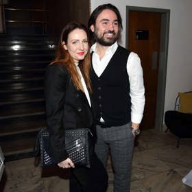 Manžela přišla na projekci podpořit i jeho manželka, herečka Veronika Arichteva.