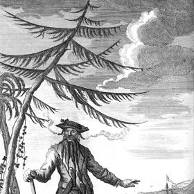 Piráta Černovouse museli postřelit i pobodat.
