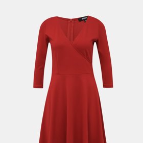 Červené áčkové šaty s výstřihem do V. ZOOT, 823 Kč