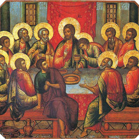 Zelený čtvrtek se pojí s poslední večeří, kterou Kristus absolvoval se svými učedníky.