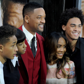 Will Smith s rodinou, úplně vpravo je i Trey, hercův syn z prvního manželství.