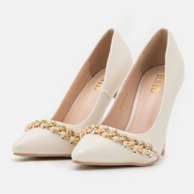 Bílé lodičky se zlatým zdobením. RAID, 1010 Kč