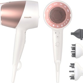 Fén na vlasy s ionizátorem, který snímá teplotu vlasů a průběžně ji upravuje, čímž zamezuje jejich přesušení. Philips, 7999 Kč