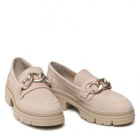 Kožené polobotky v béžovém odstínu s výraznou podrážkou. Tamaris, 2199 Kč