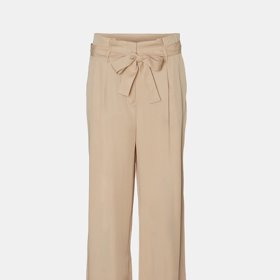 Béžové volné kalhoty se zavazováním. VERO MODA, 649 Kč