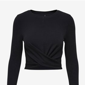 Černé zkrácené tričko. ONLY, 239 Kč