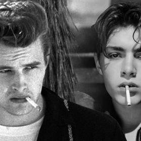 Mladý zpěvák Simon Opp (vpravo) si zakládá na své podobnosti s hercem Jamesem Deanem. Někteří v něm ovšem vidí také mladého Leonarda DiCapria. No, posuďte sami.