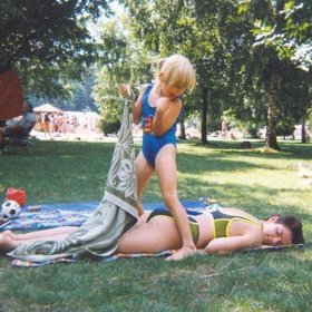 Jednou za rok jsme se ovšem vypravily i do zahraničí - třeba do slovenského Veľkého Mederu. 