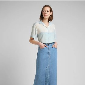 Modrá dámská dlouhá džínová sukně. Lee, 1599 Kč