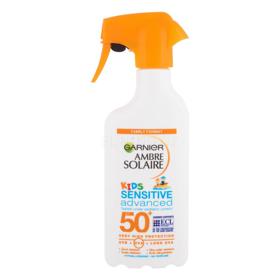 Voděodolné opalovací mléko ve spreji pro děti Garnier Ambre Solaire Kids Sensitive Advanced SPF50+. Garnier, 289 Kč