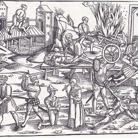 Ve středověku byly zcela běžné i veřejné popravy.