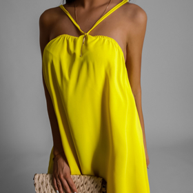 Žluté elegantní letní šaty. Erika FASHION, 470 Kč