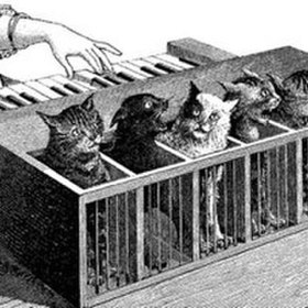 Tohle naštěstí zůstalo jen u nápadu. Na konci klapek klavíru měly být jehly, které se zabodávaly do kočičích ocasů. Jejich utrpění by prý probralo i Lotovu ženu, jenž se proměnila v solný sloup. U pacientů v bezvědomí by to prý zabralo na 100 %.