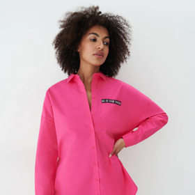 Růžová bavlněná košile pro ženy. MOHITO, 499 Kč