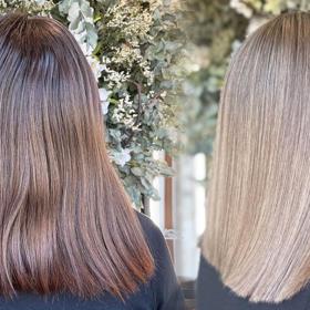 Vlasová proměna v podobě micro highlights, střihu a péče. 