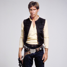 První ikonickou rolí Harrisona Forda byl sebestředný mezihvězdný pašerák Han Solo z původní trilogie Hvězdné války.