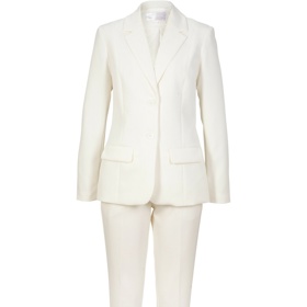 Dámský bílý kalhotový kostým. Bonprix, 1999 Kč