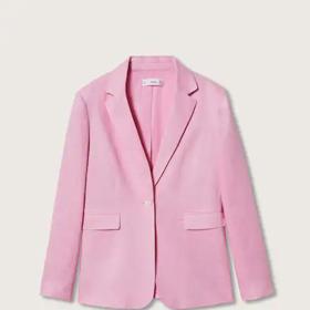 Pastelově růžové dámské sako. MANGO, 1299 Kč