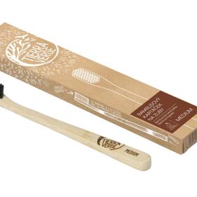 Bambusový kartáček na zuby, díky kterému se vyhnete použití nerozložitelných plastů. TIERRA VERDE, 72 Kč